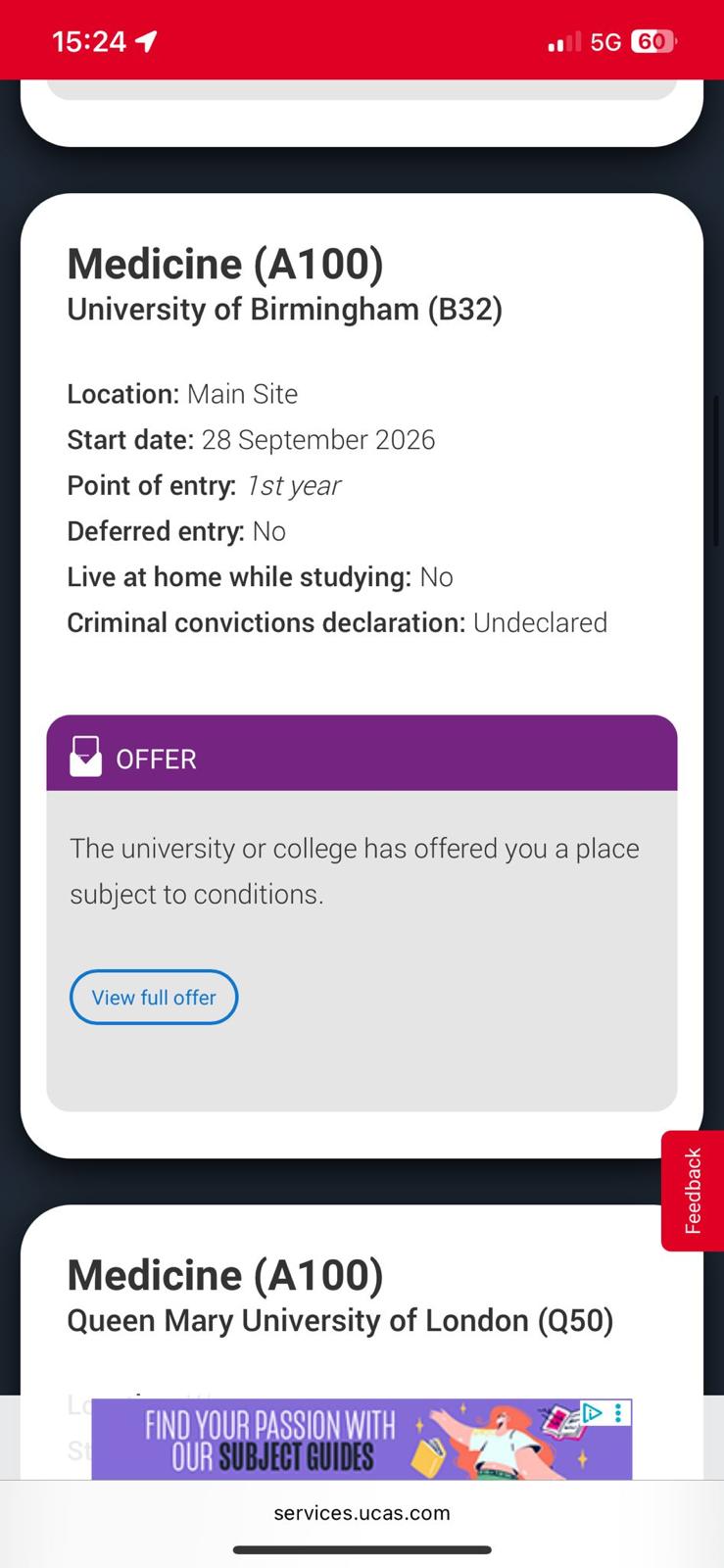Birmingham Medicine offer