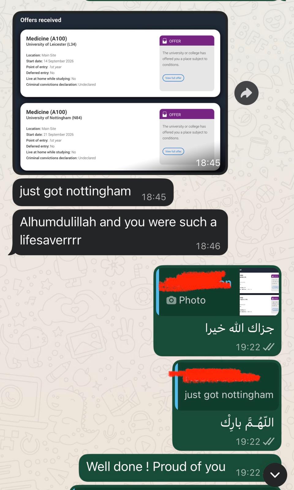 Medicine (A100) offer from Leicester & Nottingham
