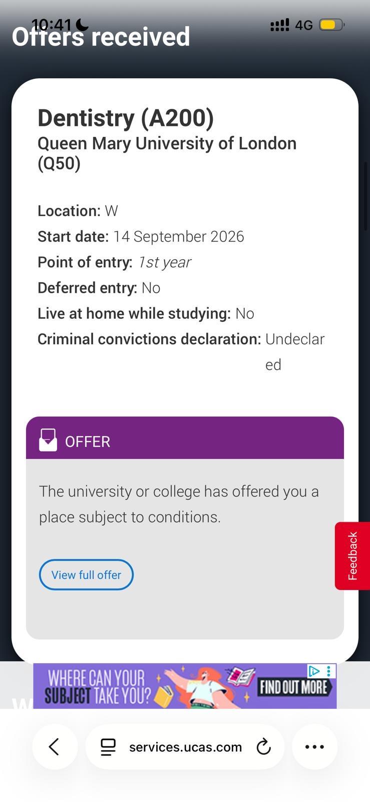 Dentistry (A200) offer from Queen Mary University of London