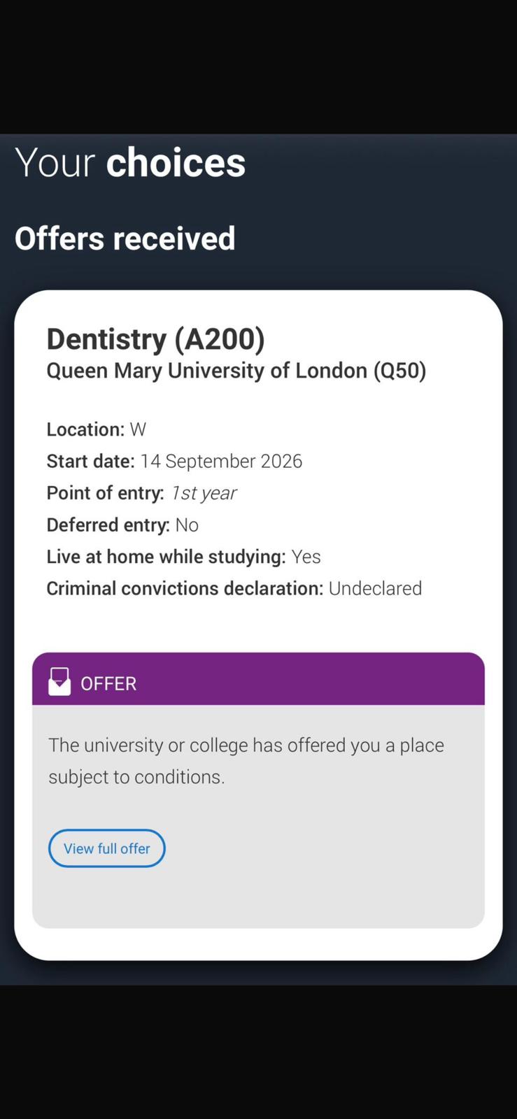 Dentistry (A200) offer from Queen Mary University of London